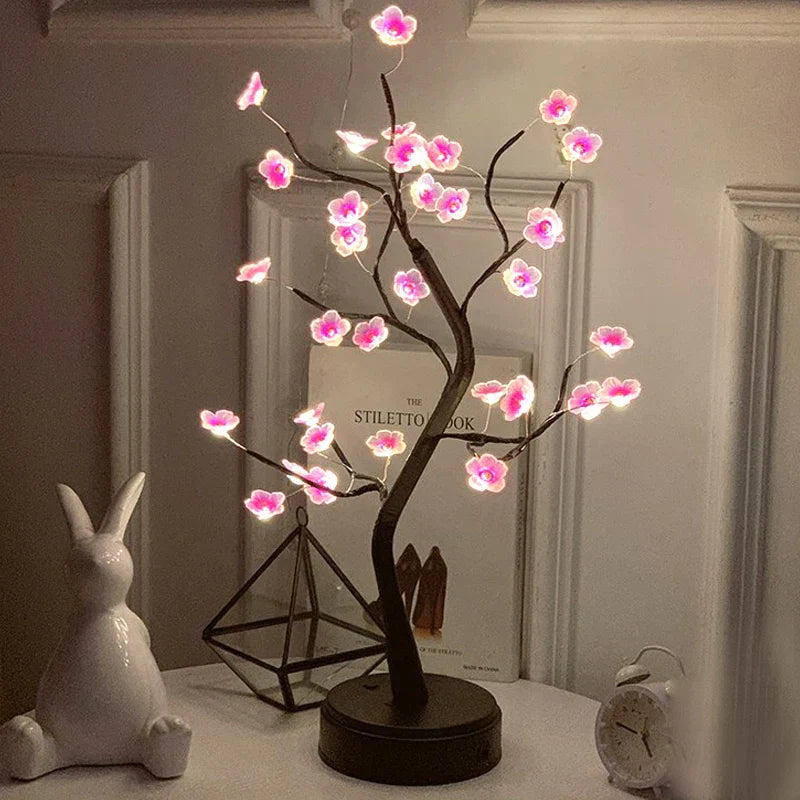 LED Rose Leaf Table Lamp – USB Fairy Night Light