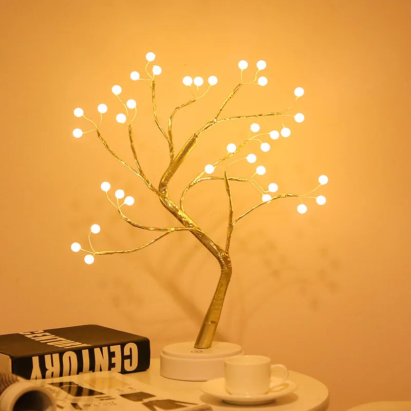 LED Rose Leaf Table Lamp – USB Fairy Night Light