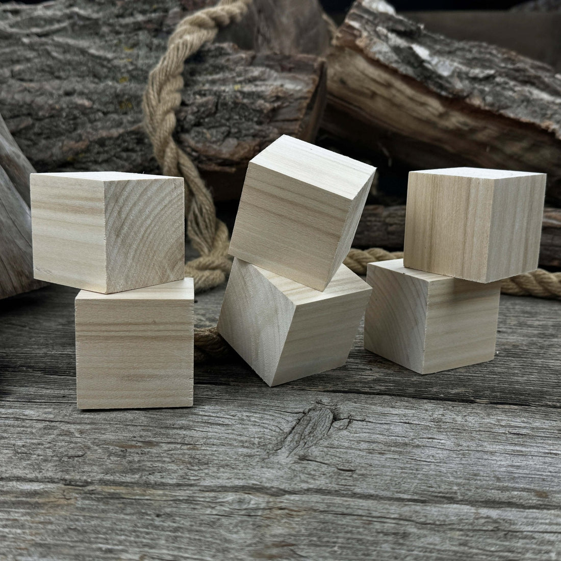 Set of 6 Linden Wood Carving Blanks