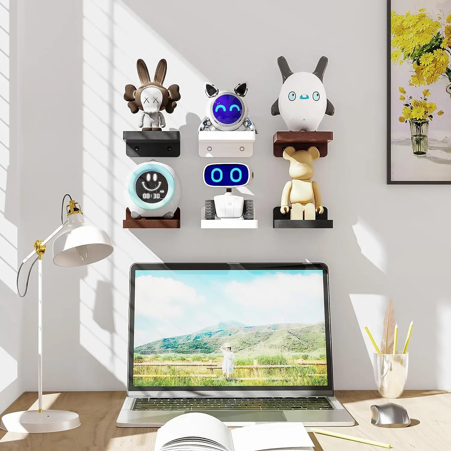 Small Wood Floating Shelves – 4-Pack