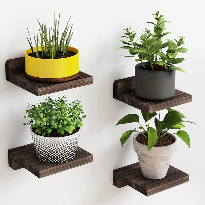 Small Wood Floating Shelves – 4-Pack